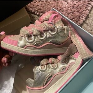 Lanvin Washed Pink Sneakers - Size 32